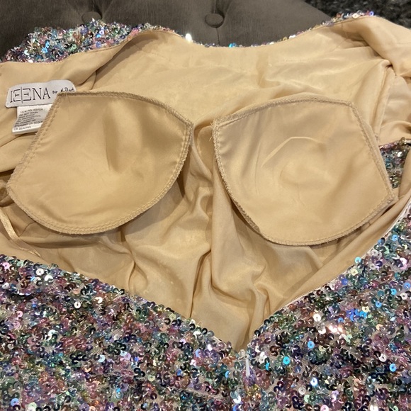 NWOT Ieena for Mac Duggal sequin shift dress - Picture 9 of 10